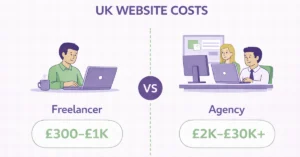 website development cost UK analysis for business website projects.